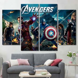 Avengers Canvas Wall Art Layout-Four Panels Diamond