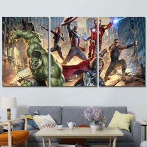 Avengers Wall Art Canvas Layout-Three Panels Regular