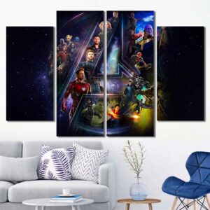 Avengers Home Decor Canvas Layout-Four Panels Diamond