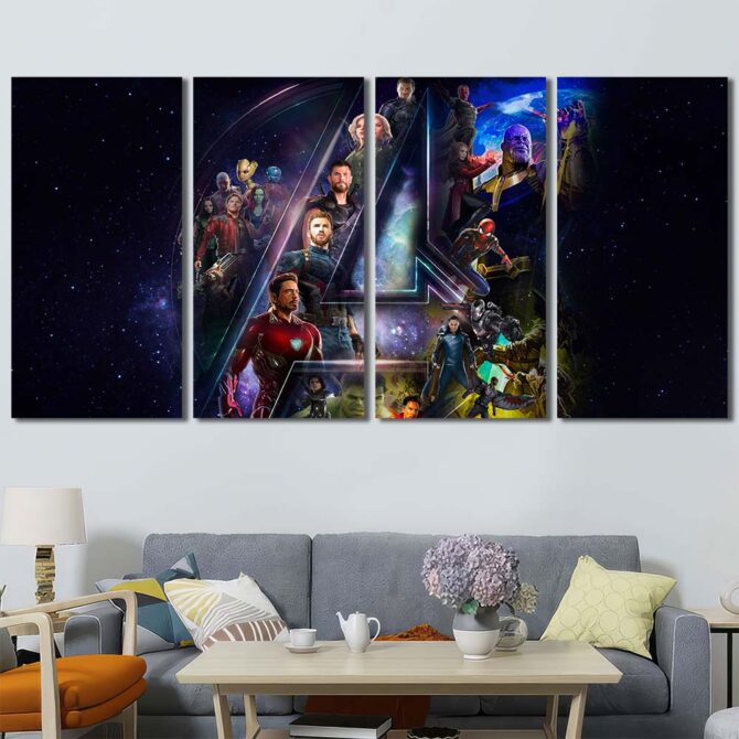 Avengers Home Decor Canvas Layout-Four Panels Regular