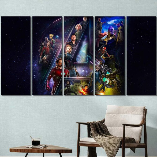 Avengers Home Decor Canvas Layout-Five Panels Regular