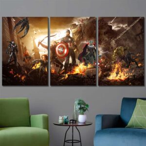 Avengers Wall Art Layout-Three Panels Regular