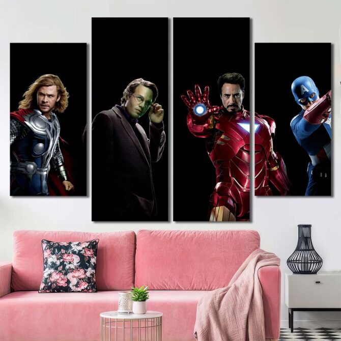 Avengers Art Prints Layout-Four Panels Diamond