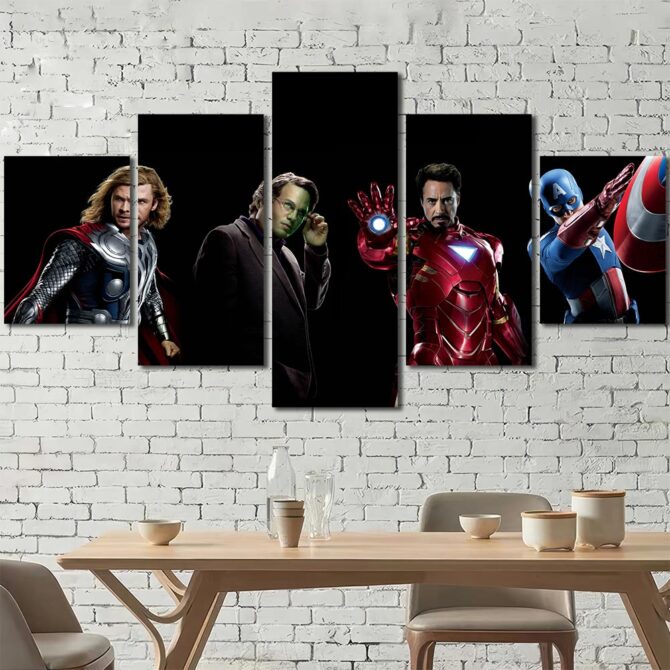Avengers Art Prints Layout-Five Panels Diamond