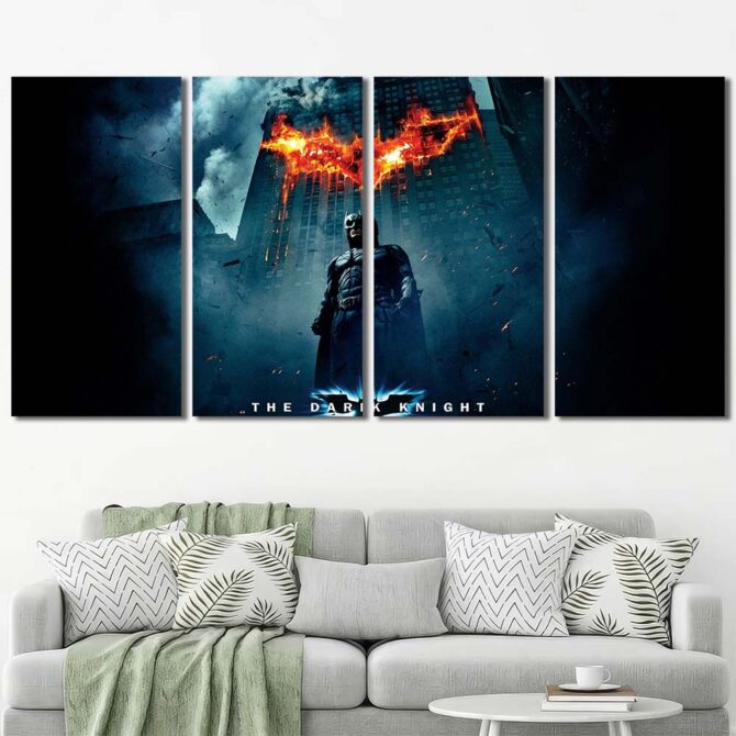 Batman Dark Knight Canvas Painting Layout-Four Panels Regular