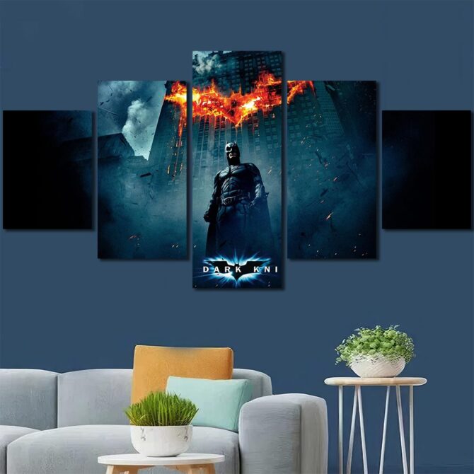 Batman Dark Knight Canvas Painting Layout-Five Panels Diamond