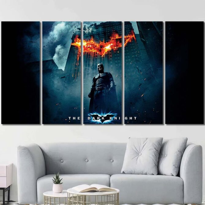 Batman Dark Knight Canvas Painting Layout-Five Panels Regular