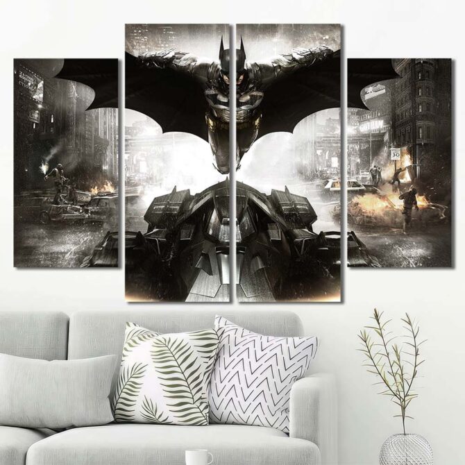 Superhero Batman Painting Canvas Layout-Four Panels Diamond