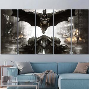 Superhero Batman Painting Canvas Layout-Five Panels Regular