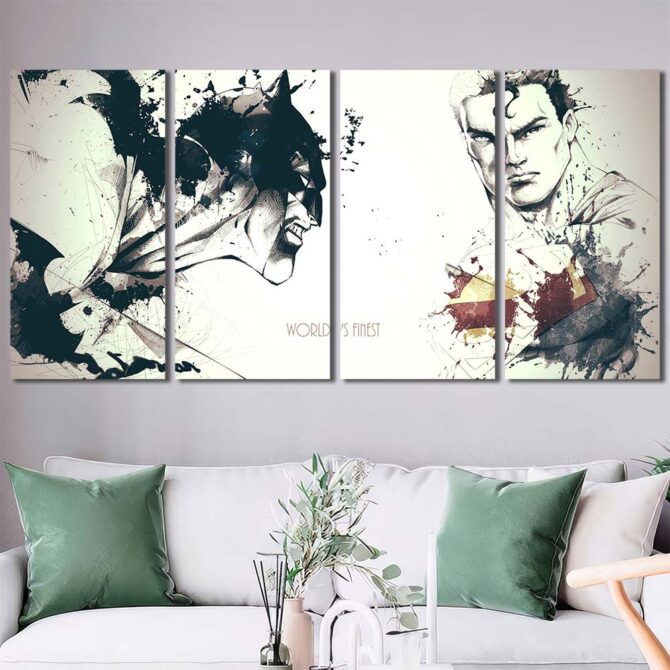 Batman Vs Superman Wall Poster Layout-Four Panels Regular