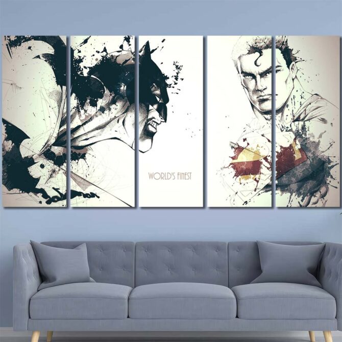 Batman Vs Superman Wall Poster Layout-Five Panels Regular