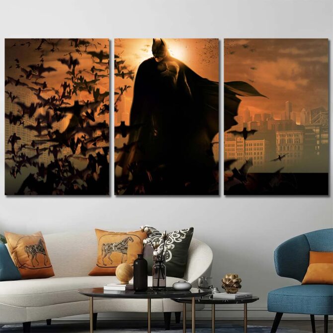 Batman Art Painting Layout-Three Panels Regular