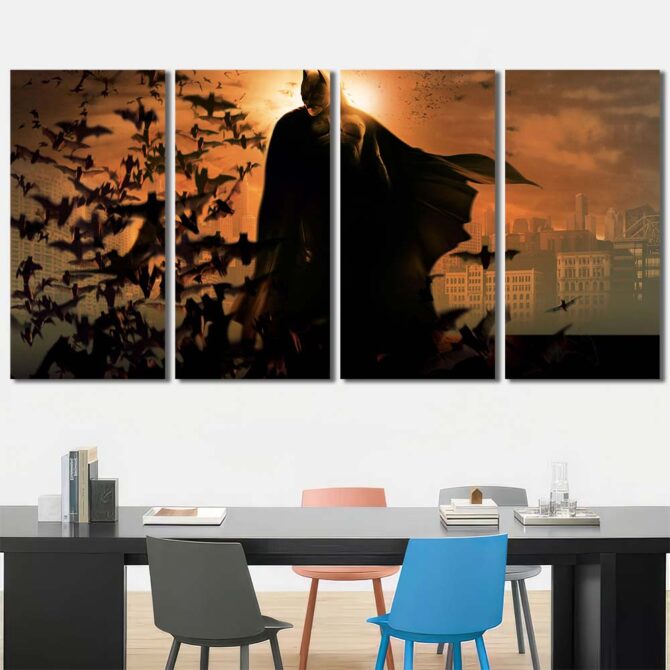 Batman Art Painting Layout-Four Panels Regular