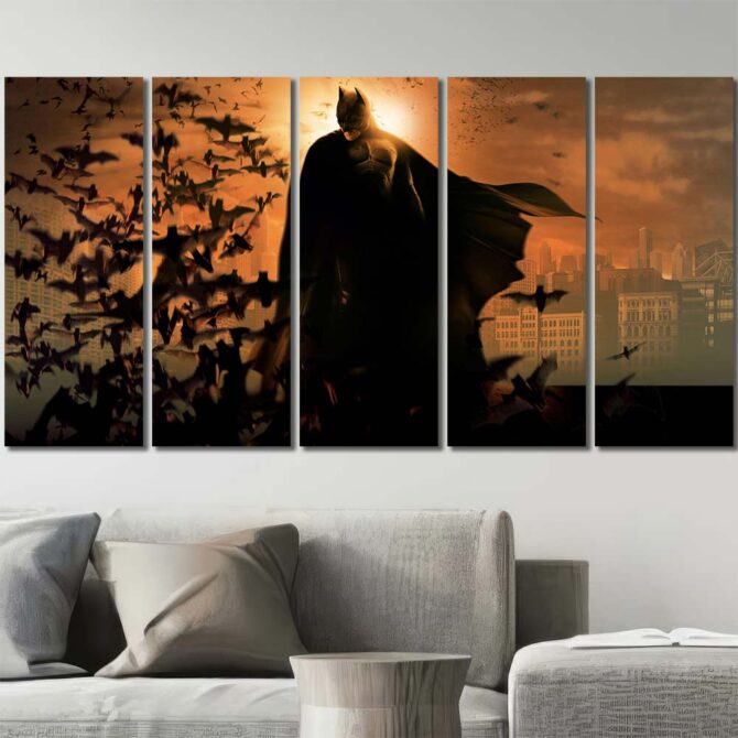 Batman Art Painting Layout-Five Panels Regular