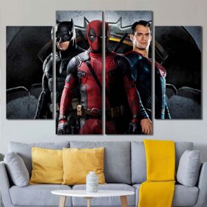 Superheros Artwork Layout-Four Panels Diamond