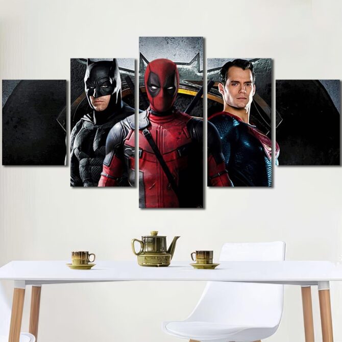 Superheros Artwork Layout-Five Panels Diamond
