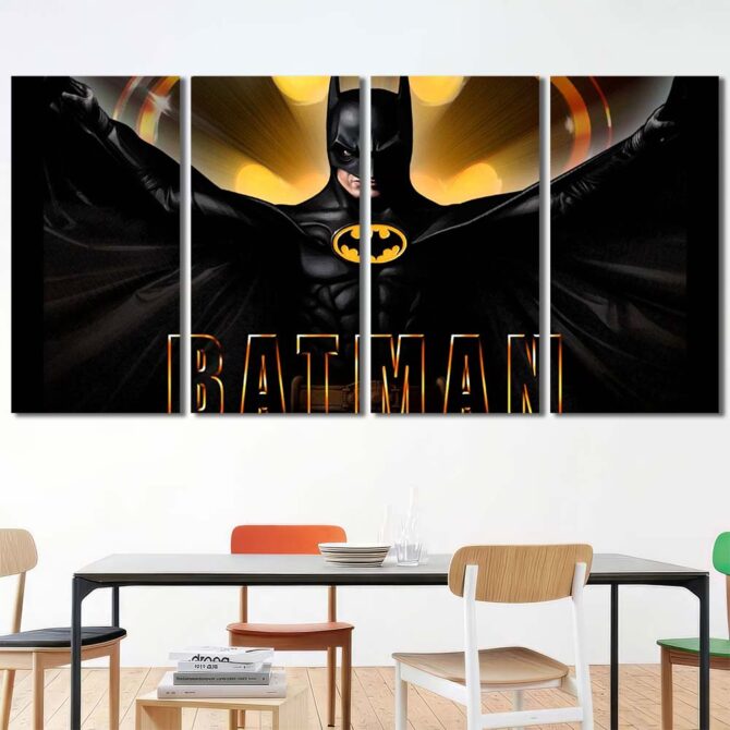 Batman Poster Printed Canvas Layout-Four Panels Regular