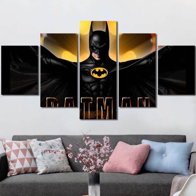 Batman Poster Printed Canvas Layout-Five Panels Diamond