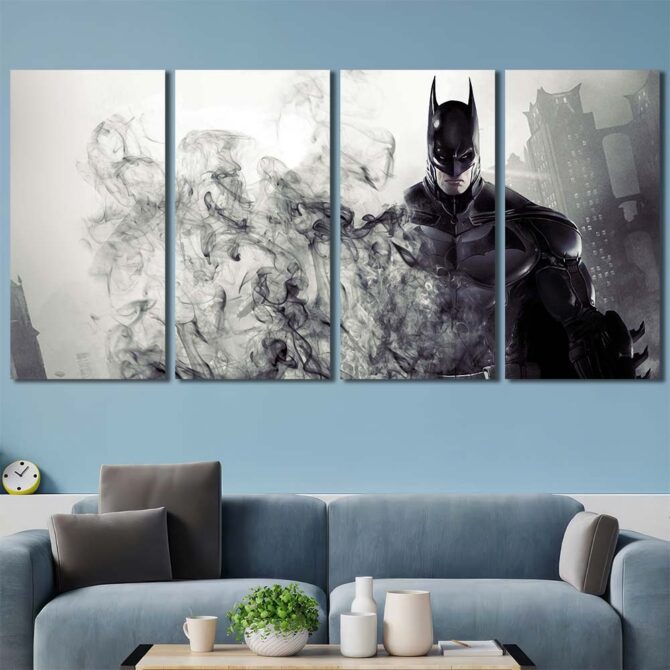 Batman Superhero Art Wall Art Layout-Four Panels Regular