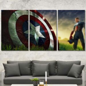 Captain America Canvas Prints Layout-Three Panels Regular