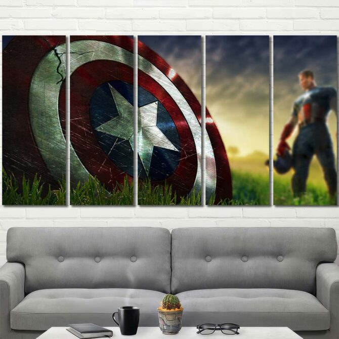 Captain America Canvas Prints Layout-Five Panels Regular