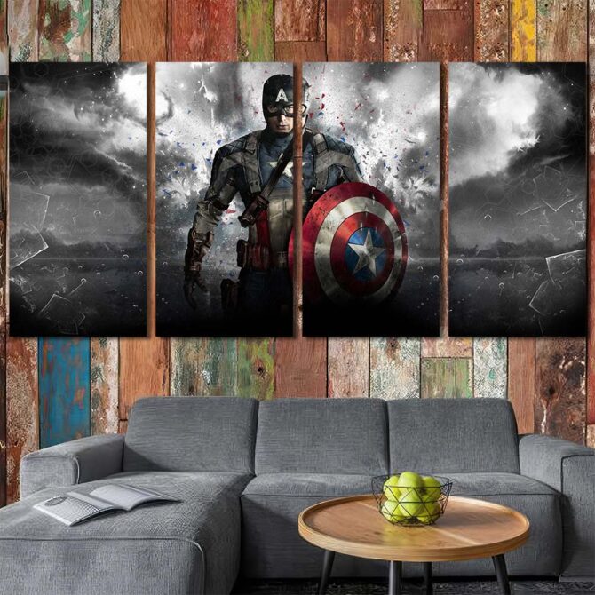Captain America Art Layout-Four Panels Regular
