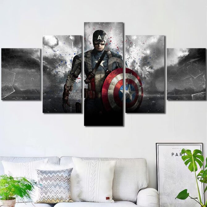 Captain America Art Layout-Five Panels Diamond