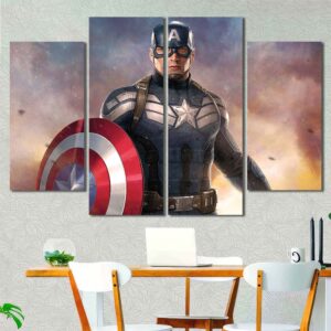 Captain America Movie Poster Layout-Four Panels Diamond