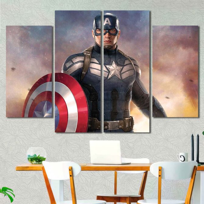 Captain America Movie Poster Layout-Four Panels Diamond