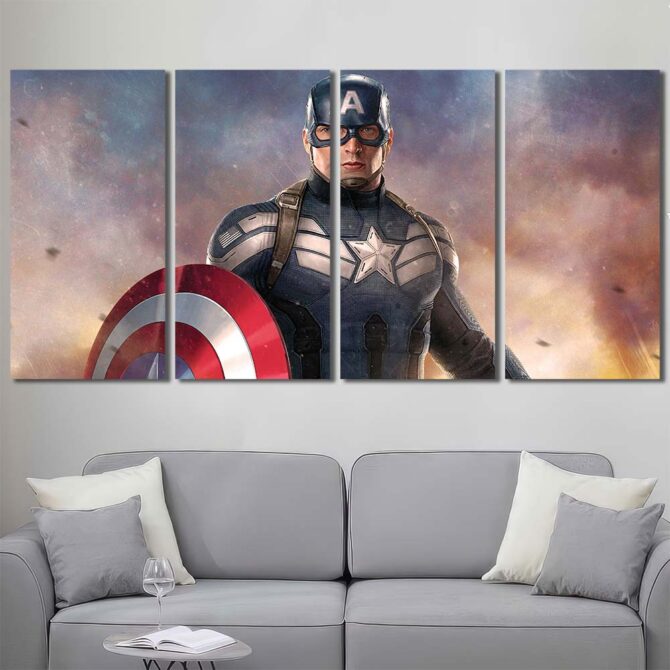 Captain America Movie Poster Layout-Four Panels Regular