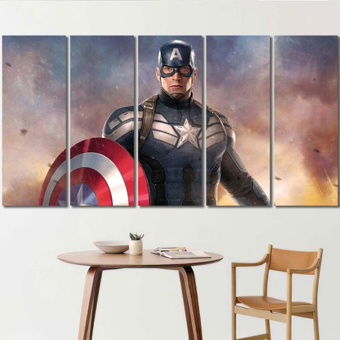Captain America Movie Poster Layout-Five Panels Regular