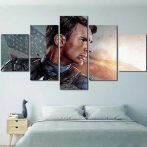 Captain America Painting Layout-Five Panels Diamond