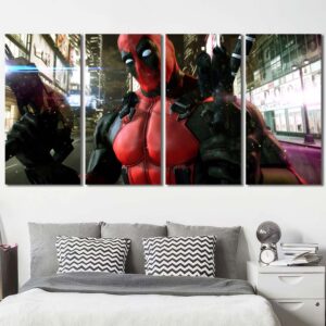 Deadpool Movie Framed Canvas Layout-Four Panels Regular