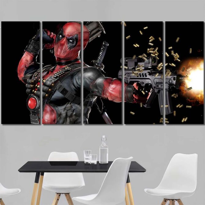 Deadpool Canvas Art Layout-Five Panels Regular