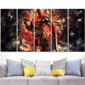 Deadpool Wall Art Layout-Five Panels Regular