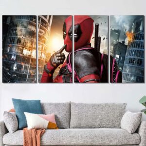 Deadpool Superhero Canvas Art Layout-Four Panels Regular