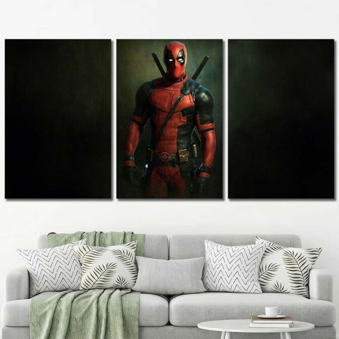 Deadpool Art Print Layout-Three Panels Regular