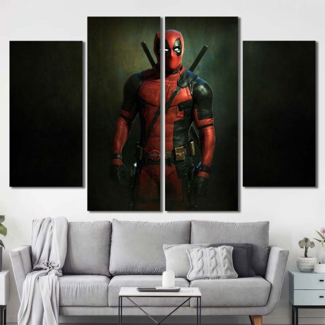 Deadpool Art Print Layout-Four Panels Diamond