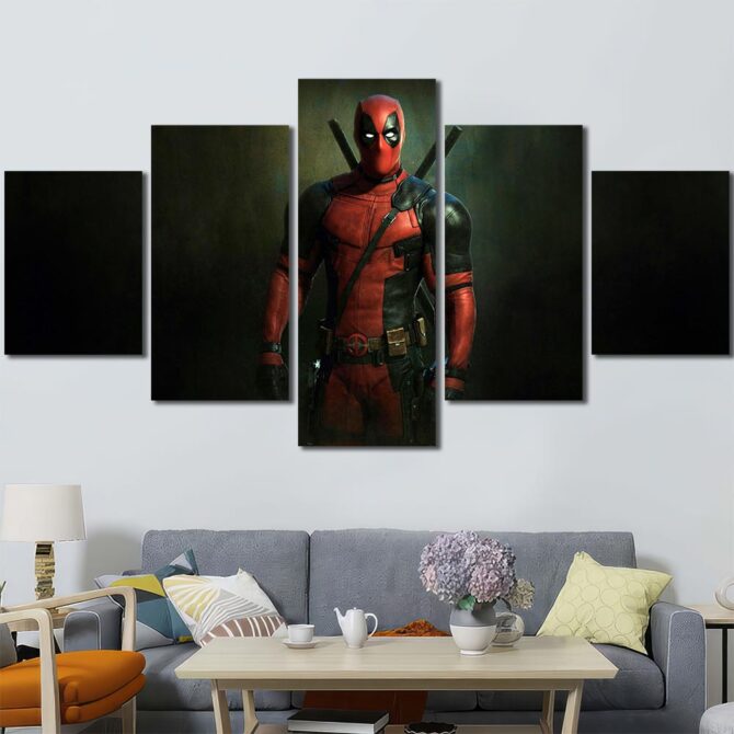 Deadpool Art Print Layout-Five Panels Diamond
