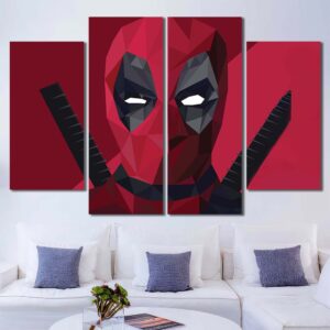 Comic Deadpool Canvas Prints Layout-Four Panels Diamond
