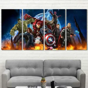 Avengers Assemble Action Canvas Wall Art – Premium Collector Print