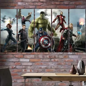 Avengers Classic Avengers Team Canvas Wall Art – Premium Collector Print