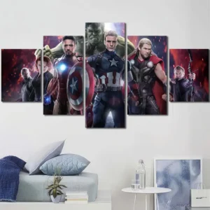 Avengers Original Team Canvas Wall Art – Premium Collector Print
