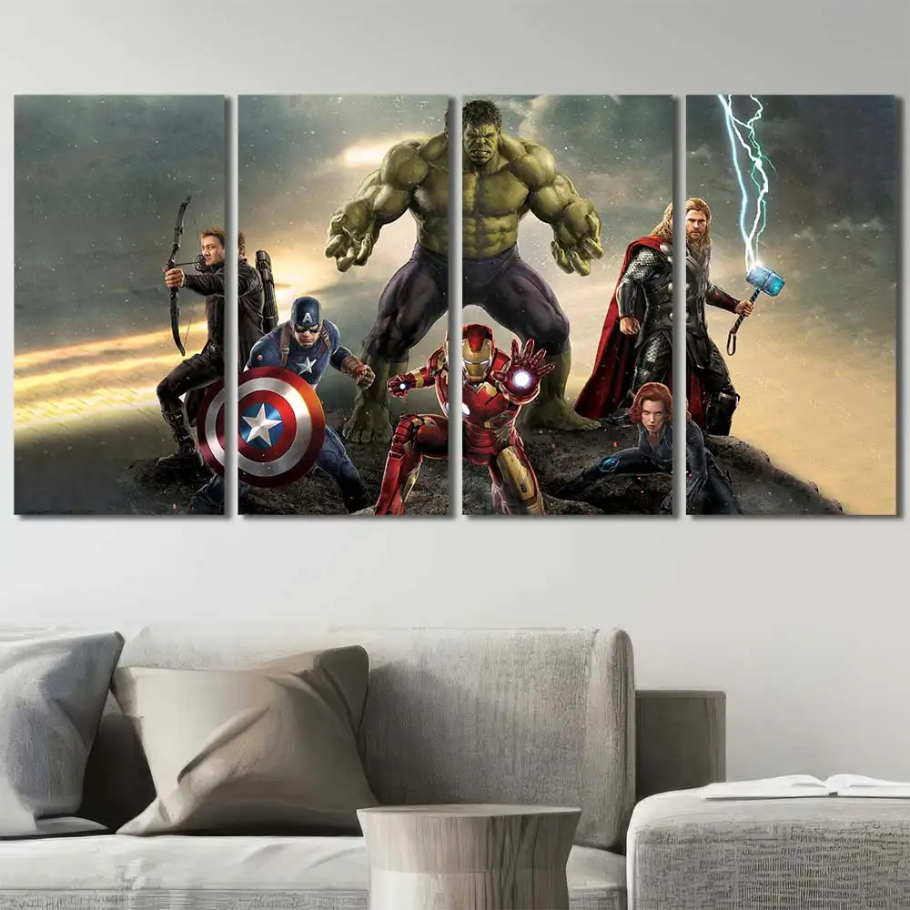 Avengers Trinity Heroes Canvas Wall Art – Premium Collector Print - Image 3