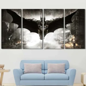 Batman Gotham Flight Canvas Wall Art – Premium Collector Print