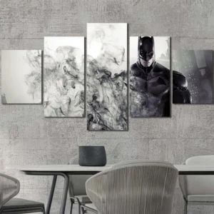 Batman Smoke Shadow Canvas Wall Art – Premium Collector Print