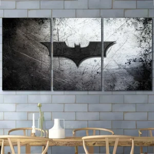 Batman Symbol Grunge Canvas Wall Art – Premium Collector Print