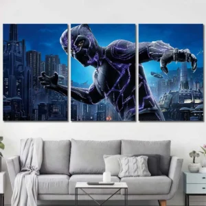 Black Panther Wakanda City Canvas Wall Art – Premium Collector Print