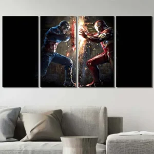 Civil War Captain America Iron Canvas Wall Art – Premium Collector Print