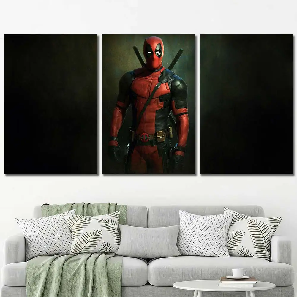Deadpool Dark Portrait Canvas Wall Art – Premium Collector Print - Image 2